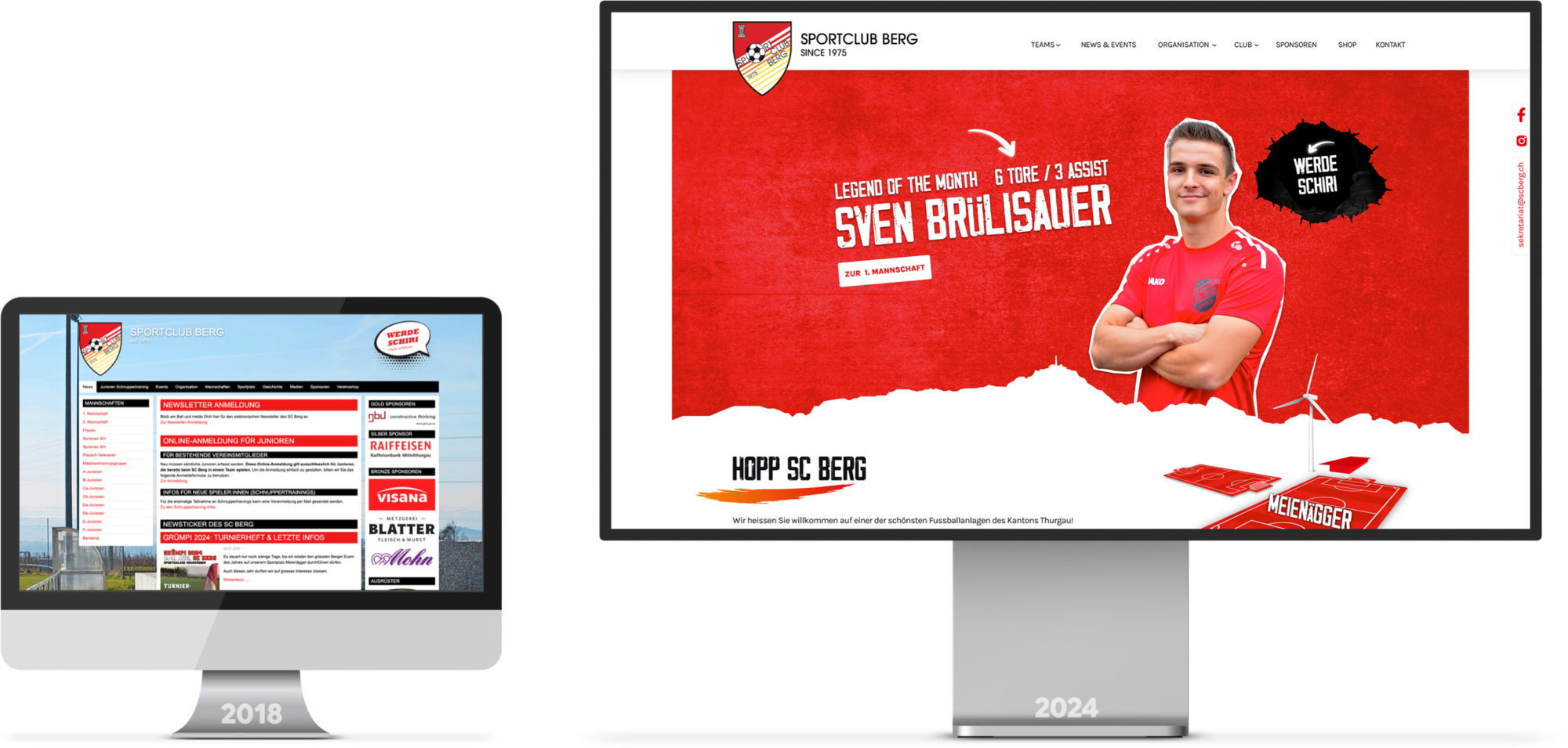 Individuelles Webdesign 2025 für Vereine - scberg.ch