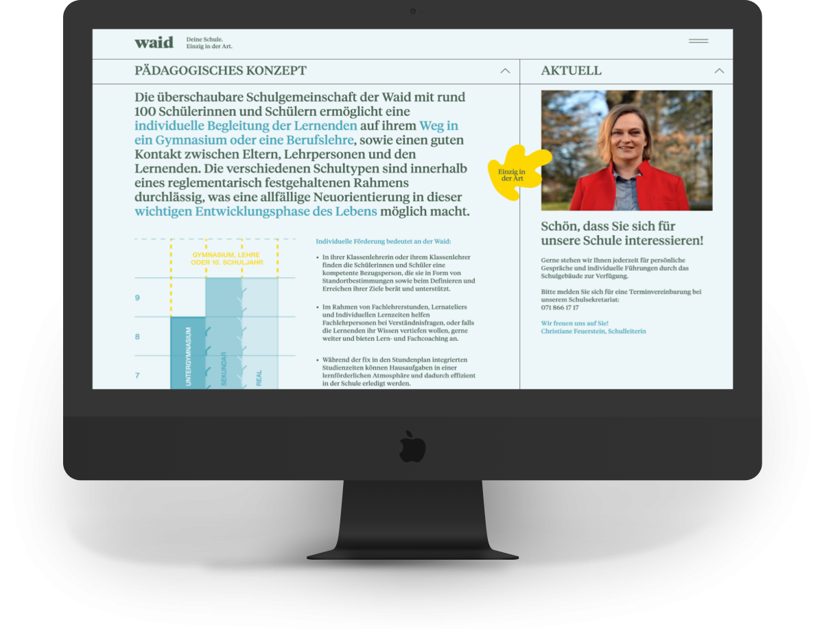 Neue Schulwebsite für die «Waid» in St.Gallen