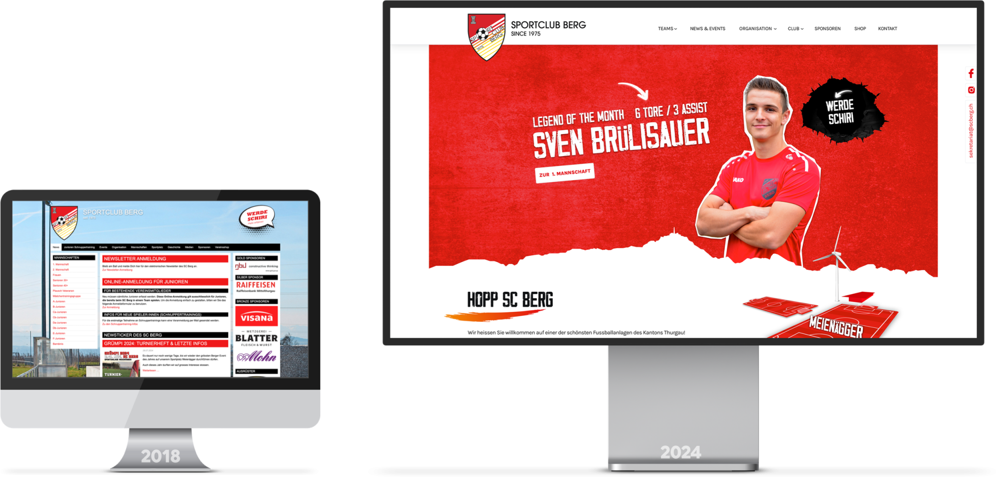 Individuelles Webdesign 2025 für Vereine - scberg.ch