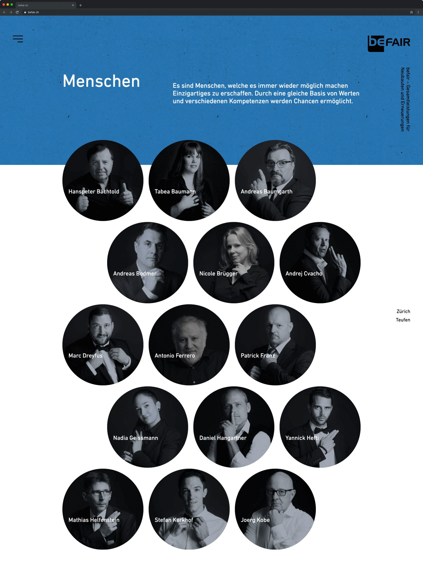 befair.ch - neu erstellt mit Contao CMS